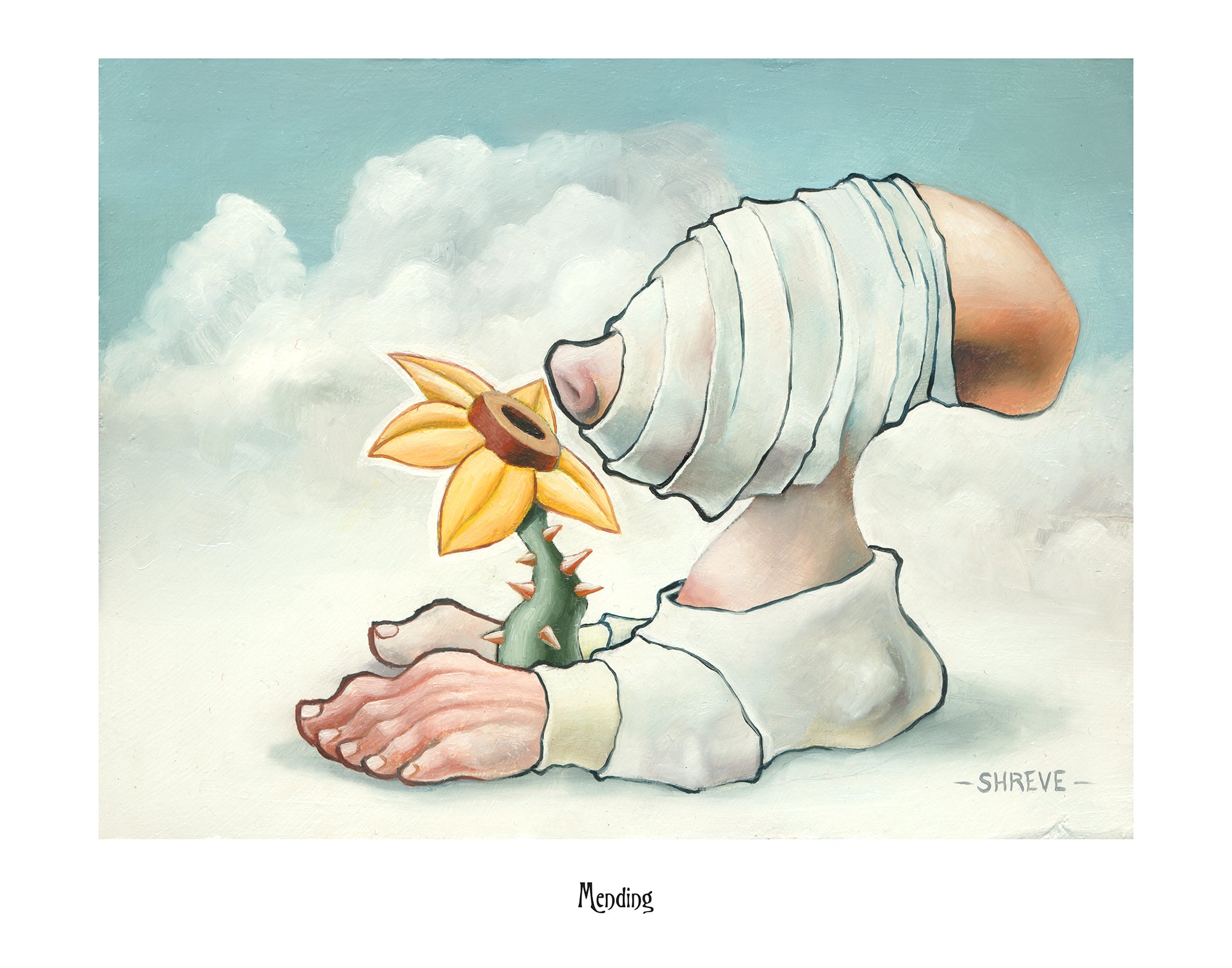 Mending. 11"x14" Print